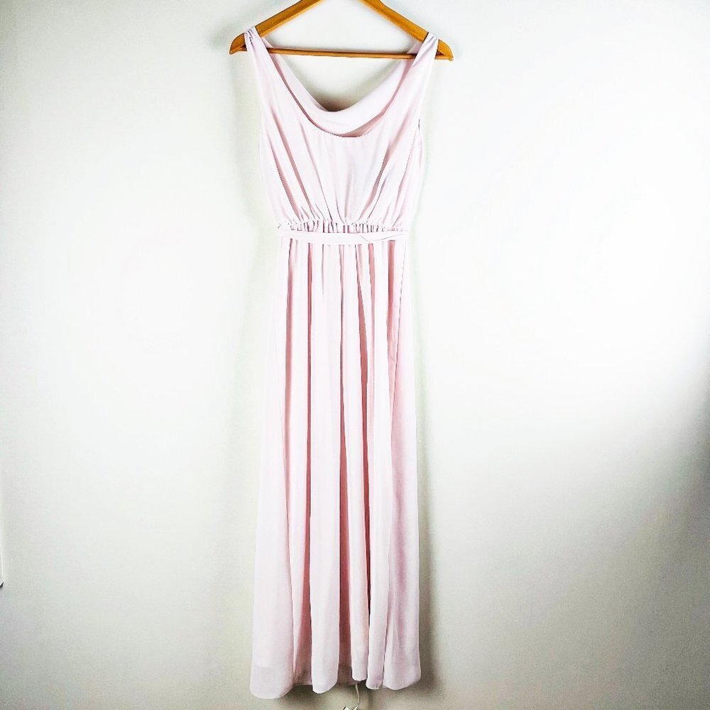 2/$30 Nouvelle Amsale Pale Pink Cowl Neck Bridesmaid Dress